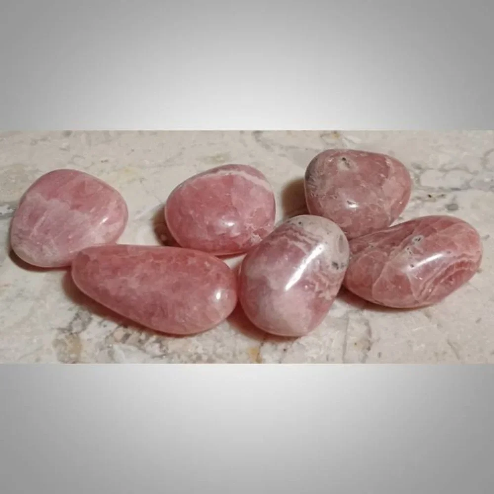 One Rhodochrosite crystal rock tumbled 01 LOVE harmony COMPASSION